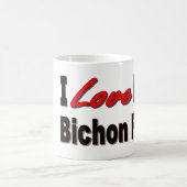 私は私のBichon Friseを愛します コーヒーマグカップ (中央)