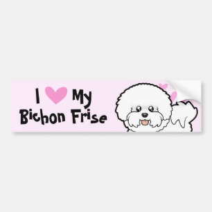 私は私のBichon Friseを愛します バンパーステッカー