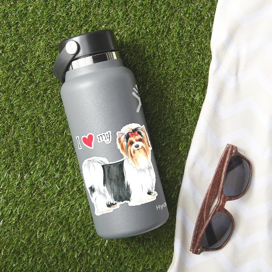 私は私のBiewer Terrierビニールステッカーが大好き シール (HydroFlaskインサイチュ)