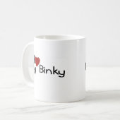 私は私のBinkyを愛します コーヒーマグカップ (正面左)