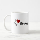 私は私のBinkyを愛します コーヒーマグカップ (左)