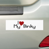 私は私のBinkyを愛します バンパーステッカー (車上)