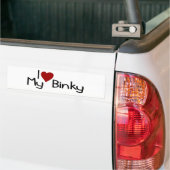 私は私のBinkyを愛します バンパーステッカー (トラック上)