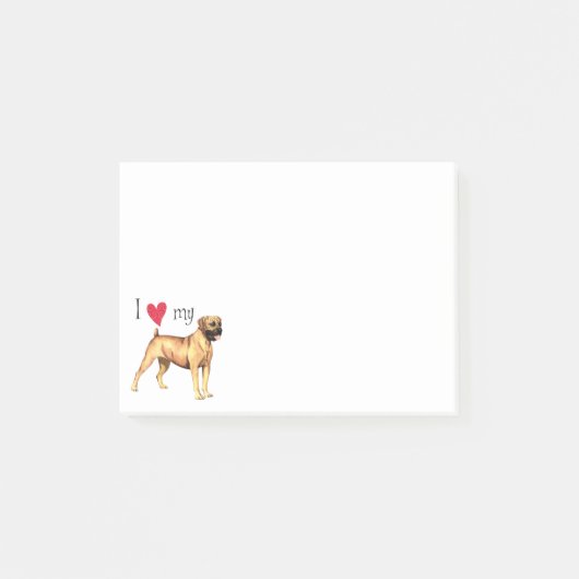私は私のBoerboelを愛します ポストイット (正面)