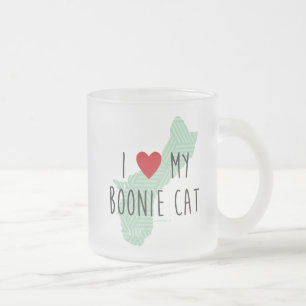 私は私のBoonie猫のマグを愛します フロストグラスマグカップ