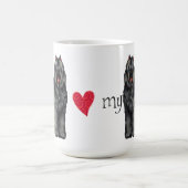私は私のBouvierを愛します コーヒーマグカップ (中央)