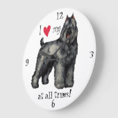 私は私のBouvierを愛します ラージ壁時計 (傾斜)