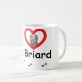 私は私のBriardを愛します コーヒーマグカップ (正面右)