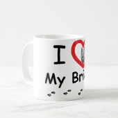 私は私のBriardを愛します コーヒーマグカップ (正面左)