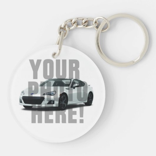 私は私のBRZを愛します-あなたの写真を加えて下さい! キーホルダー (裏面)