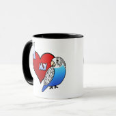 私は私のBudgieを愛します マグカップ (正面左)