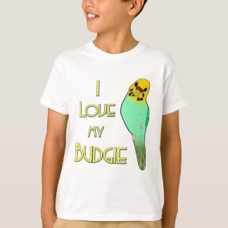 私は私のBudgieを愛します Tシャツ
