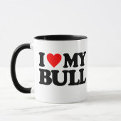 私は私のBULLを愛します マグカップ (左)