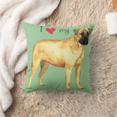 私は私のBullmastiffを愛します クッション (ブランケット)