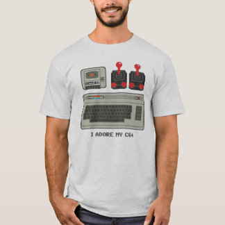 私は私のC64を崇拝します! 8bit Tシャツの提督64 Tシャツ
