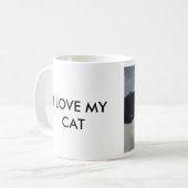 私は私のCATを愛します コーヒーマグカップ (正面左)