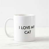 私は私のCATを愛します コーヒーマグカップ (左)