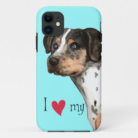 私は私のCatahoulaを愛します Case-Mate iPhoneケース (裏面)