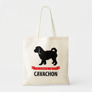 私は私のCavachonのトートバックを愛します トートバッグ