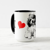 私は私のCavachonを愛します マグカップ (正面左)