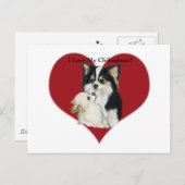 「私は私のChhihuahua大好き」ドッグアートポストカード ポストカード (正面/裏面)
