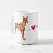 私は私のCirneco dell'Etnaが大好き コーヒーマグカップ (正面左)