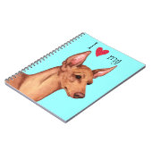 私は私のCirneco dell'Etnaが大好き ノートブック (左側)