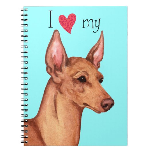 私は私のCirneco dell'Etnaが大好き ノートブック (正面)