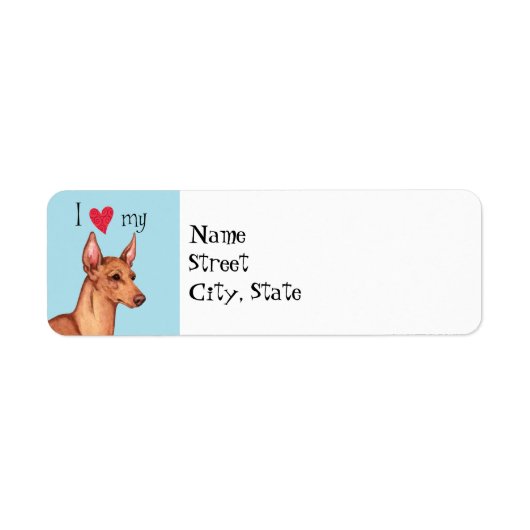 私は私のCirneco dell'Etnaが大好き ラベル (正面)