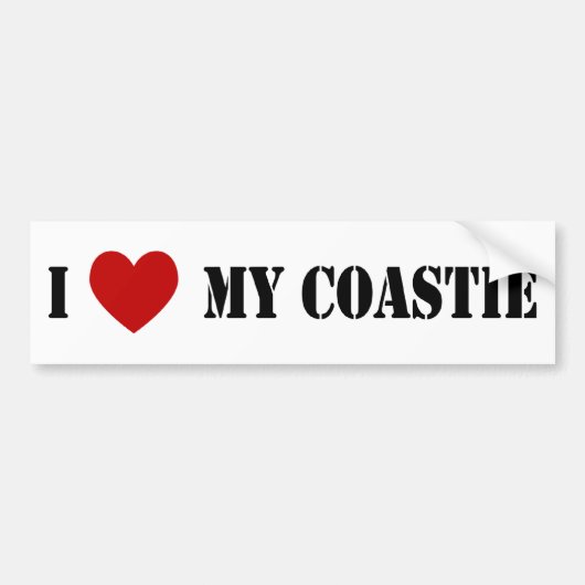 私は私のCoastieを愛します バンパーステッカー (正面)