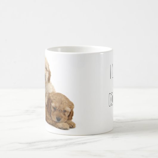 私は私のcockapooのマグを愛します! コーヒーマグカップ (中央)