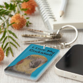 私は私のCockatielを愛します! 鳥 キーホルダー (正面右)