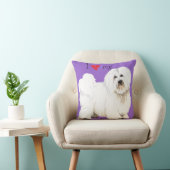 私は私のCoton de Tulearを愛します クッション (椅子)
