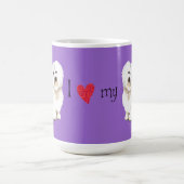 私は私のCoton de Tulearを愛します コーヒーマグカップ (中央)