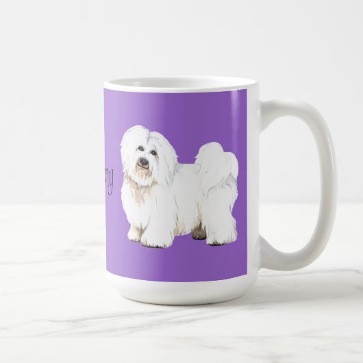私は私のCoton de Tulearを愛します コーヒーマグカップ (右)