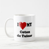 私は私のCoton De Tulear Dogを愛します コーヒーマグカップ (左)