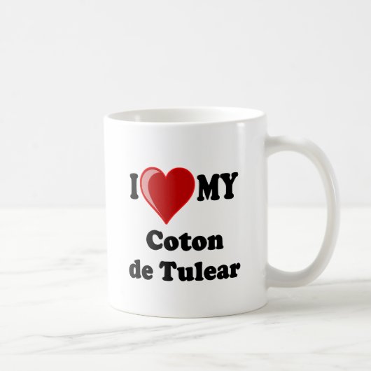 私は私のCoton De Tulear Dogを愛します コーヒーマグカップ (右)