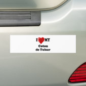 私は私のCoton De Tulear Dogを愛します バンパーステッカー (車上)