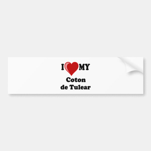 私は私のCoton De Tulear Dogを愛します バンパーステッカー (正面)