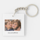 私は私のCustom 2叔母さんの味方された写真Keychainを愛します キーホルダー (裏面)