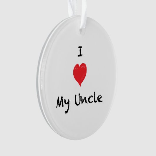 私は私のCustom 2叔父さんの味方された写真のオーナメントを愛します オーナメント (正面)