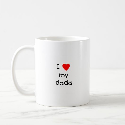 私は私のDadaを愛します コーヒーマグカップ (左)