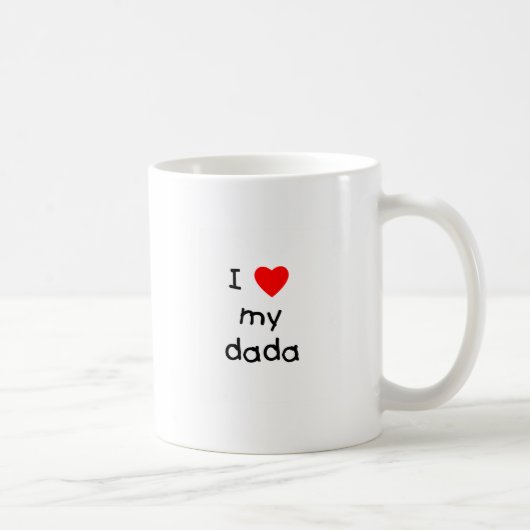 私は私のDadaを愛します コーヒーマグカップ (右)