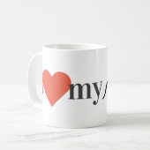 私は私のDaschundを愛します コーヒーマグカップ (正面左)