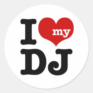 私は私のDJが大好き ラウンドシール