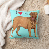 私は私のDogue de Bordeauxを愛します クッション (ブランケット)