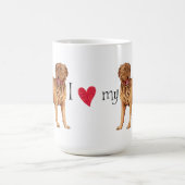 私は私のDogue de Bordeauxを愛します コーヒーマグカップ (中央)