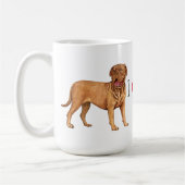 私は私のDogue de Bordeauxを愛します コーヒーマグカップ (左)
