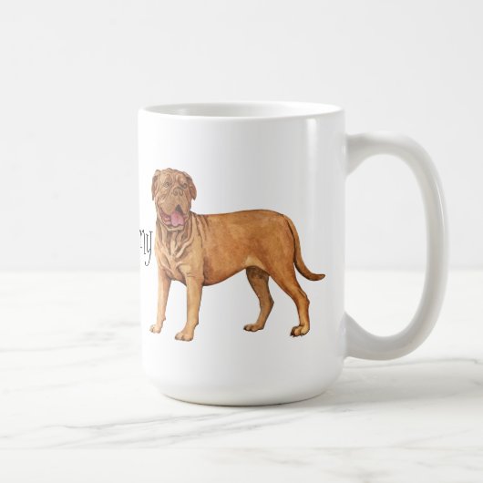 私は私のDogue de Bordeauxを愛します コーヒーマグカップ (右)