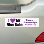 私は私のFibro可愛い人を愛します バンパーステッカー (車上)